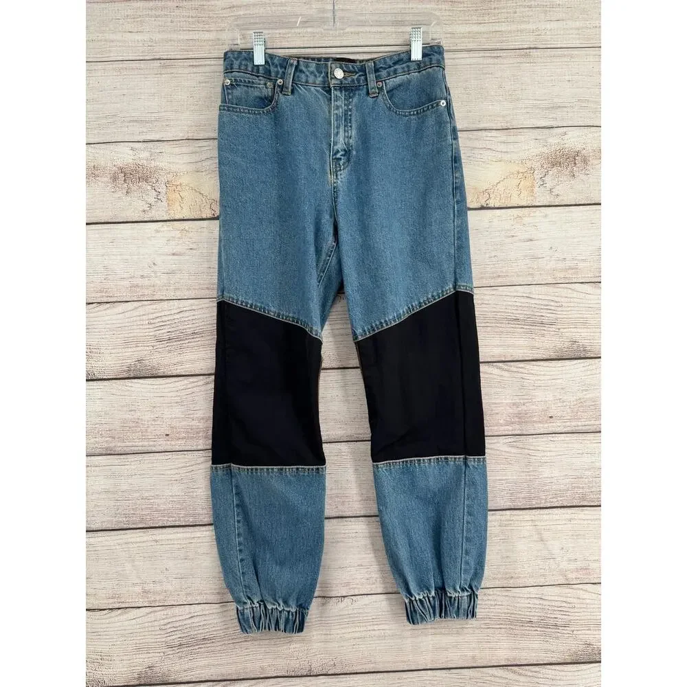 BDG Urban Outfitters Jeans Womens 25‎ Patchwork Nylon Panel Jogger Denim Pants
